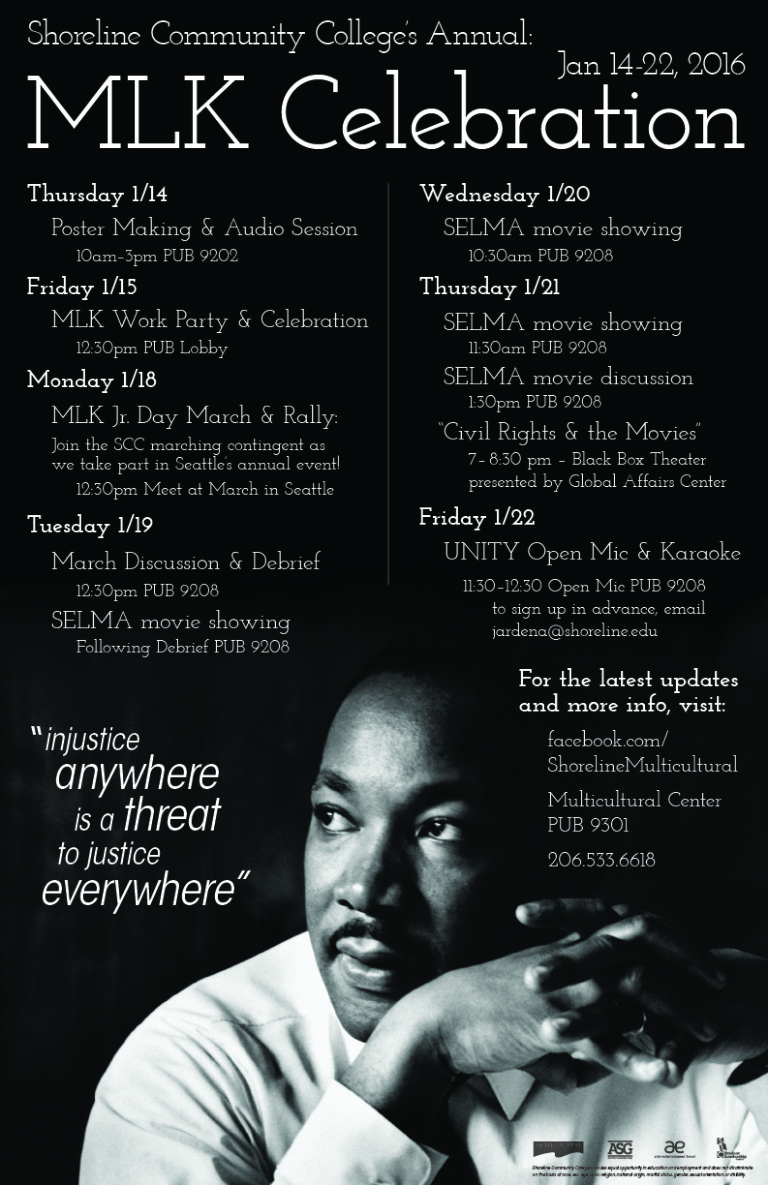 Join us in celebrating Martin Luther King Day all week long! Events for