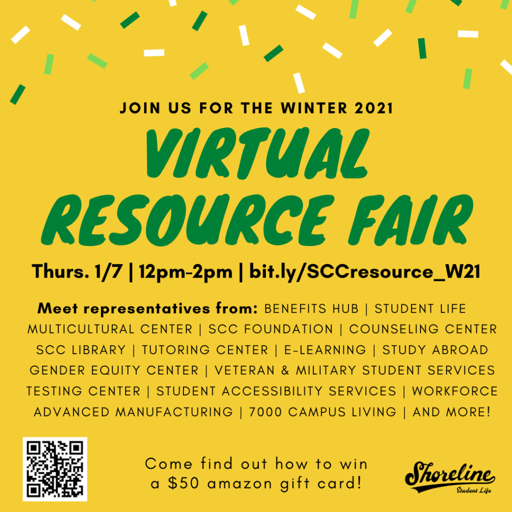 Decorative image with heading "Virtual Resource Fair" and event description