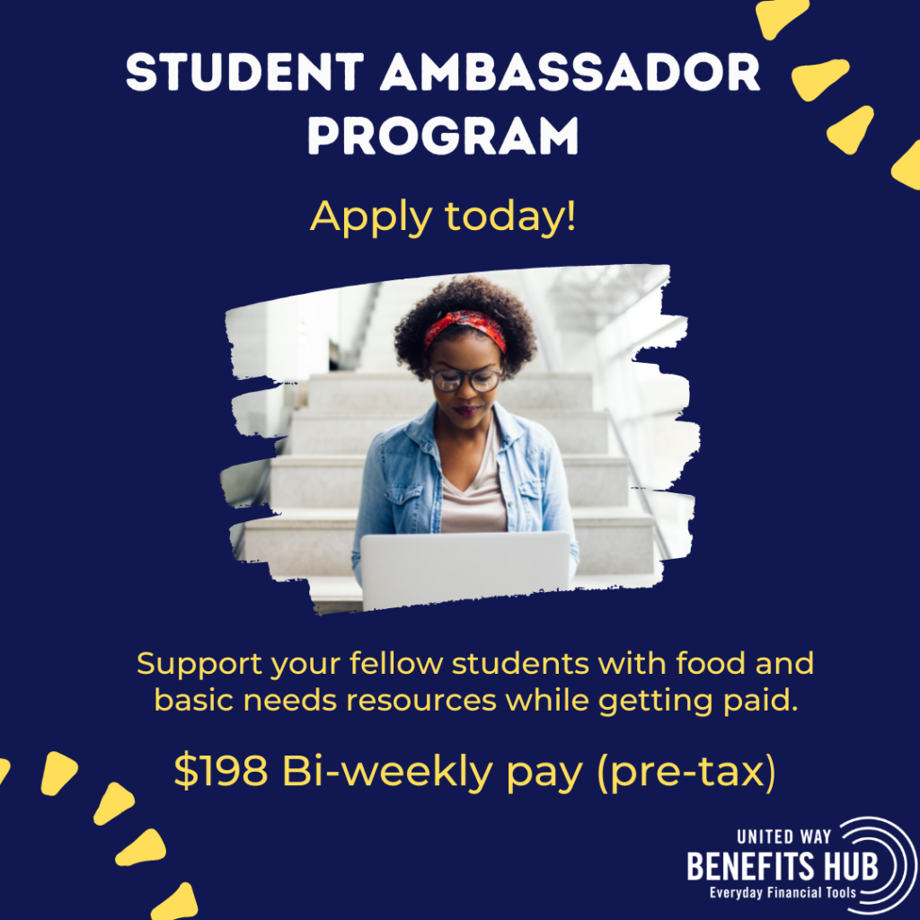 student ambassador information listed on a graphic