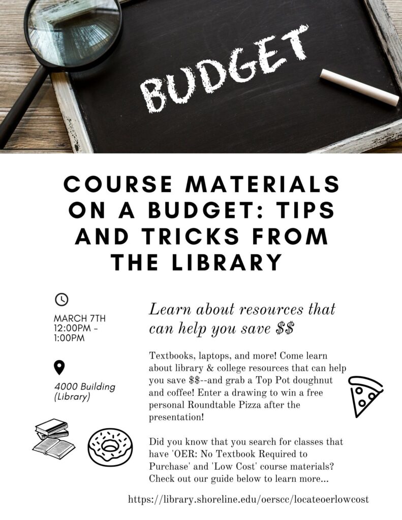 Course Materials on a Budget Tips and Tricks from the Library
