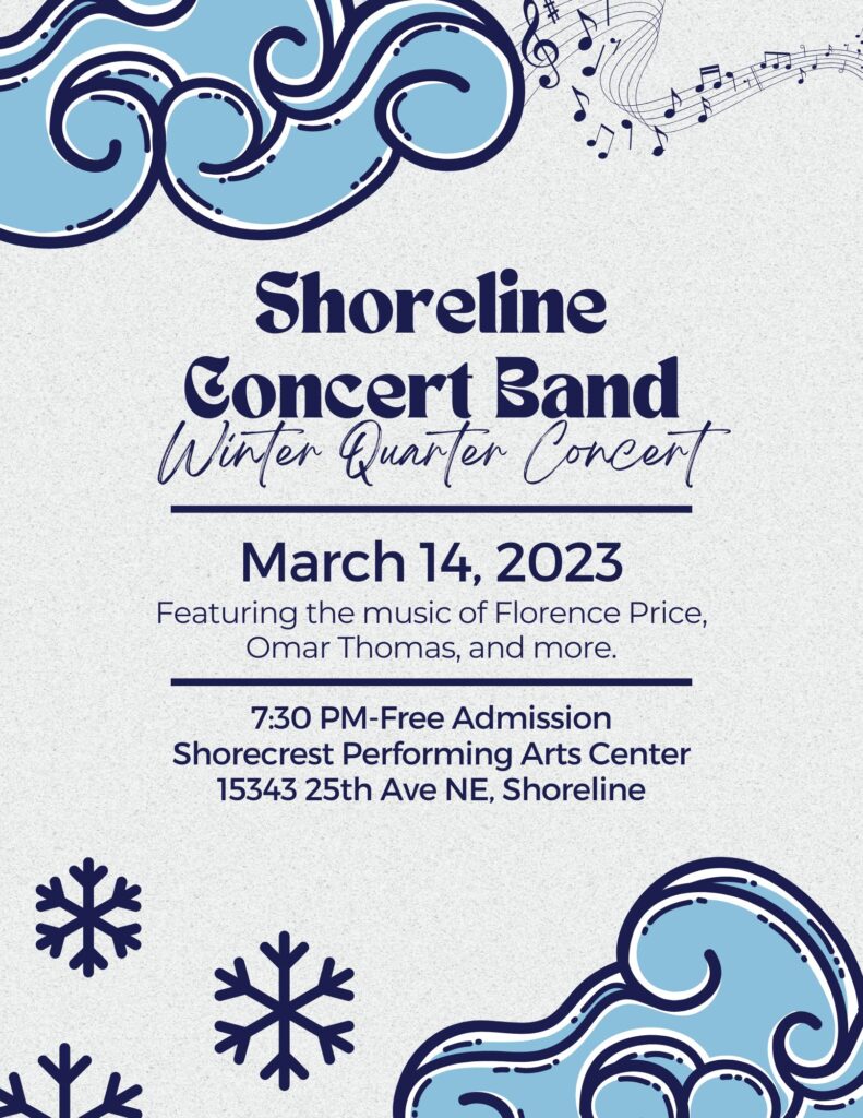 Shoreline Concert Band Performance March 14th