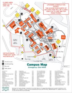 This is a map of campus that shows the impacted area.