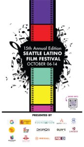 Colorful Film strip advertising the film festival