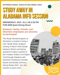 This is a flyer advertising the Study Away info session