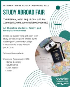 This is a flyer for the Study Abroad Fair