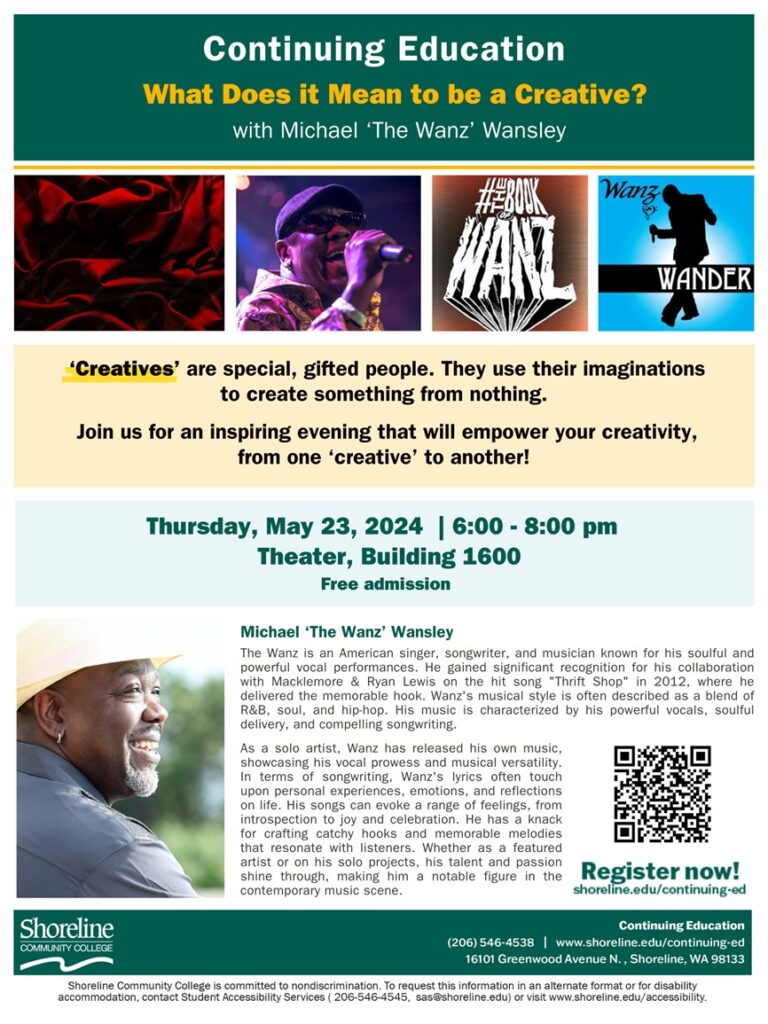 This is a flyer with a couple of different pictures of "The Wanz" and a bio about him advertising the event.