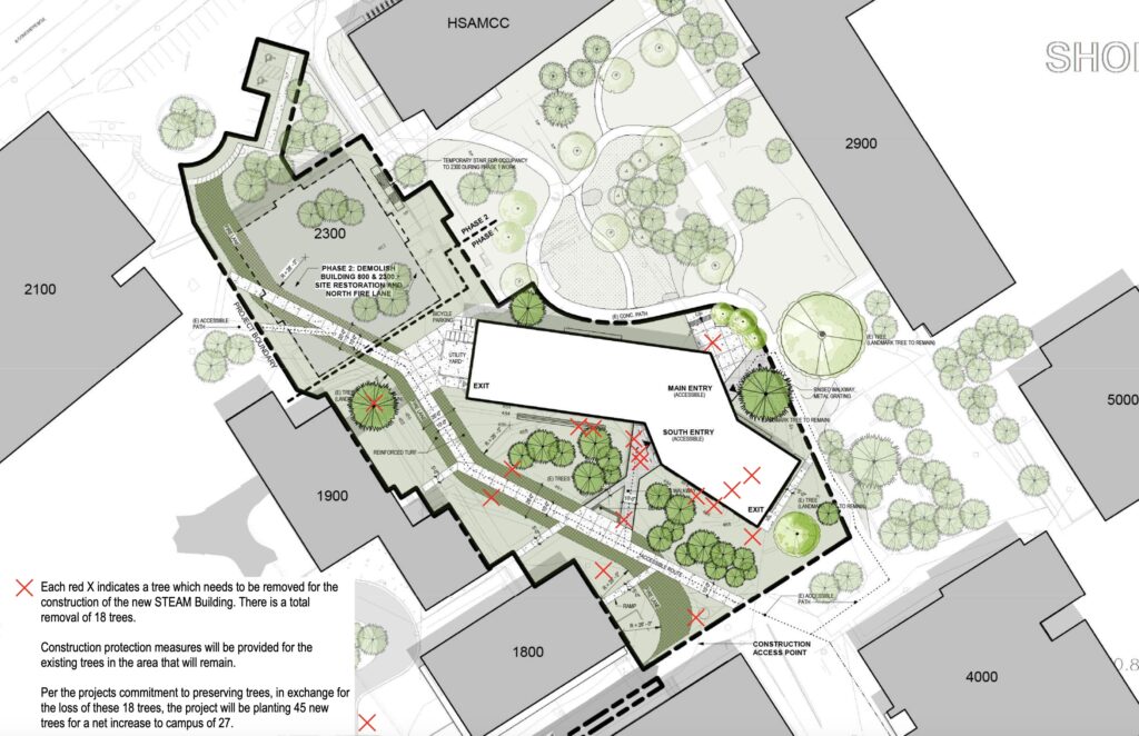 This is a map that shows where the trees will be removed