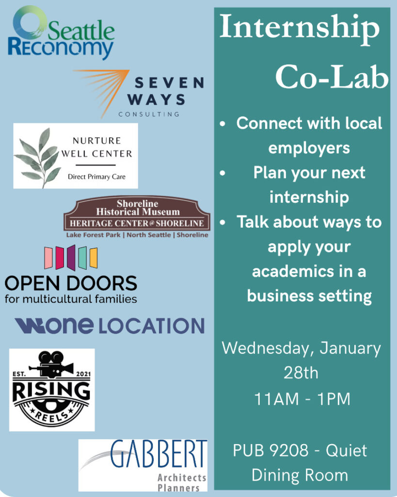 Event flyer featuring logos from participating employers. 