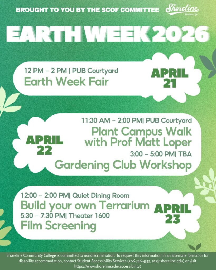 Flyer featuring event dates and times