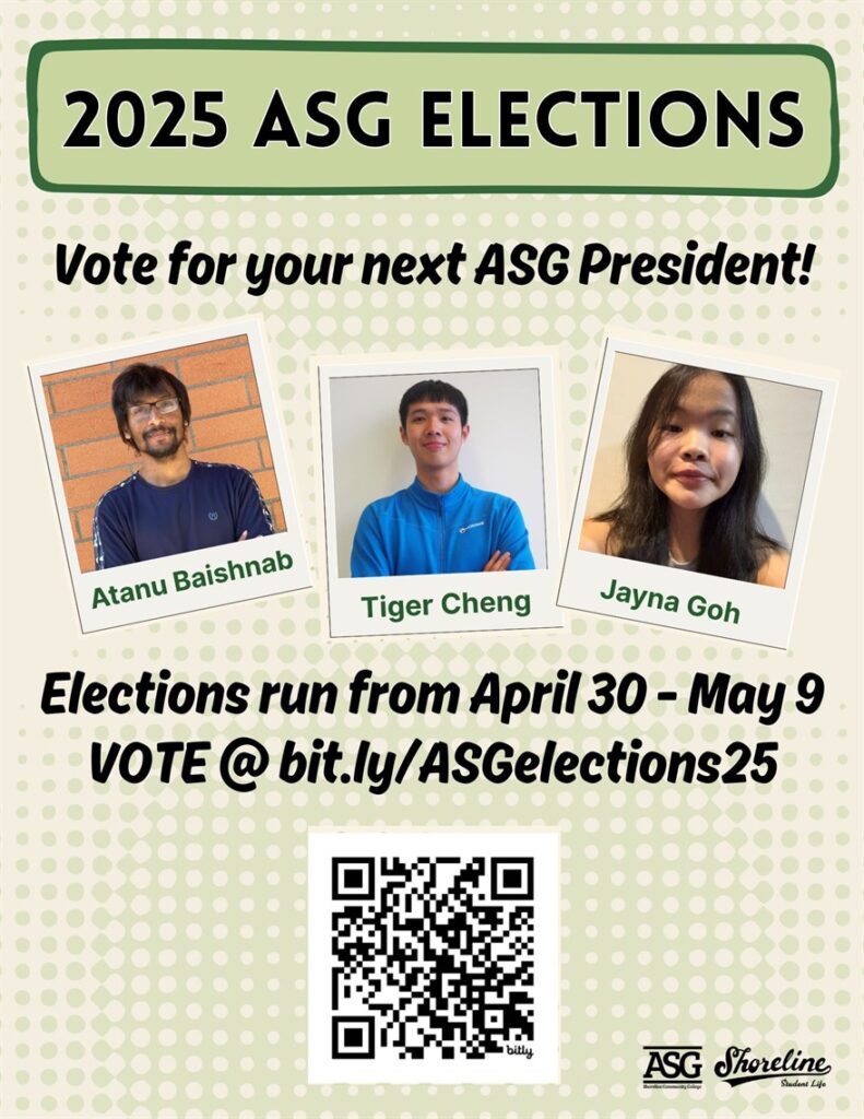Photographs of the 3 candidates running for ASG President.