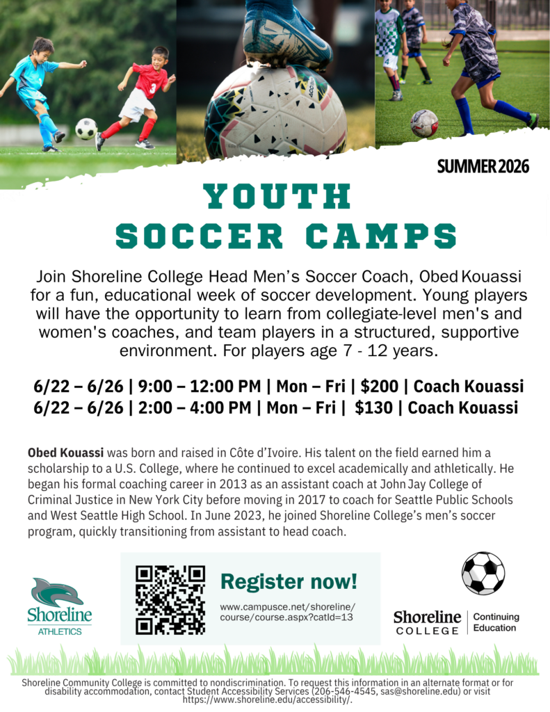 Soccer camp flyer. 